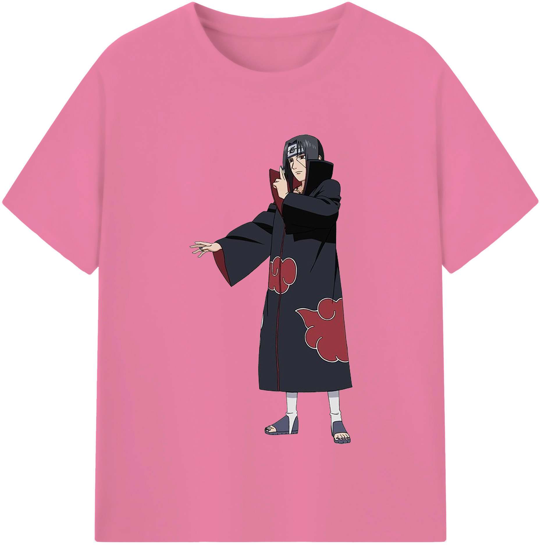 （画像用） NARUTO -ナルト- うちは イタチ Uchiha Itachi 綿100％半袖Tシャツ（フロントプリント）